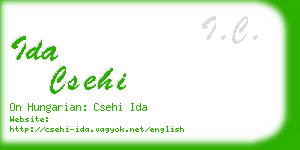 ida csehi business card